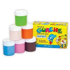 TINTA GUACHE MARIPEL 06CORES