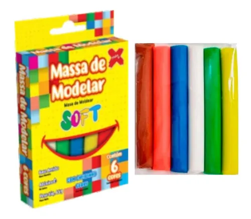 MASSA DE MODELAR 65GR C/6 CORES GATTE