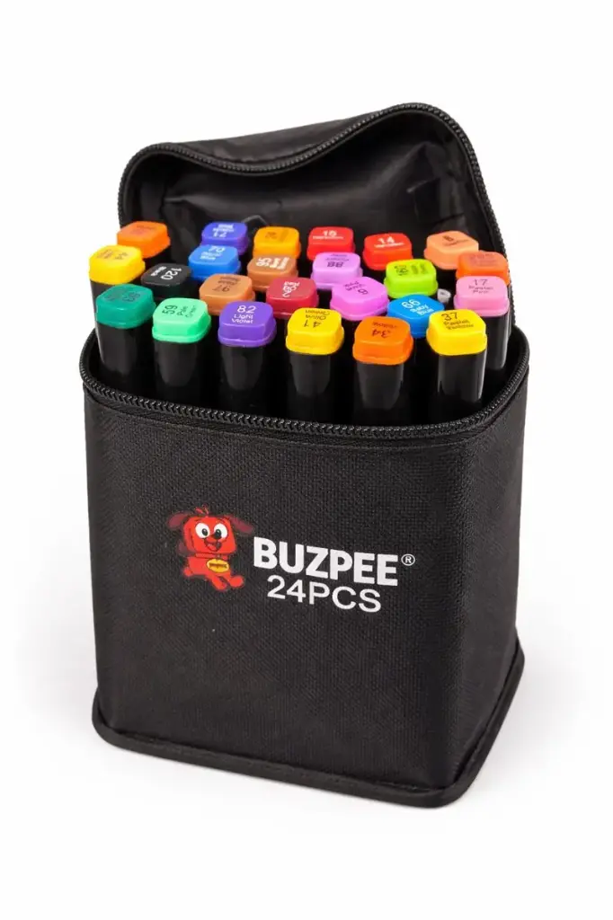 MARCADOR PERMANENTE PONTA DUPLA 24 CORES 