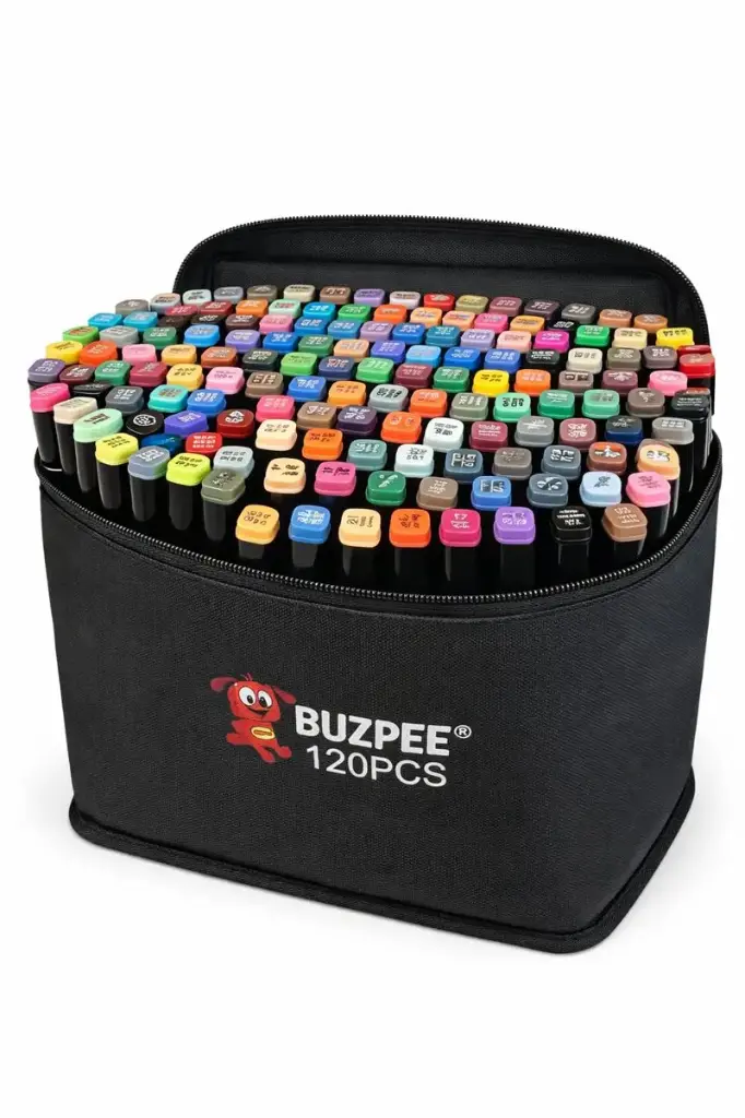 MARCADOR PERMANENTE PONTA DUPLA 120 CORES 