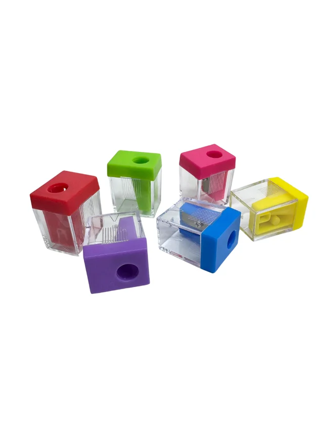 APONTADOR PLASTICO PEQ TRANSPARENTE COM DEPOSITO 