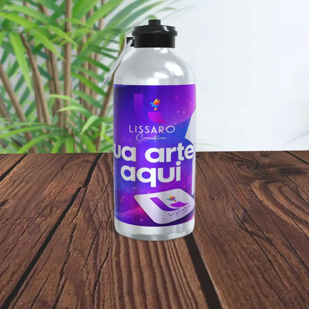 Squeeze Garrafa Para Sublimação Bola de Alumínio Prata 500ml Slim - PERSONALIZADA