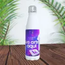 Squeeze Garrafa Inox Branca 500ml - PERSONALIZADA