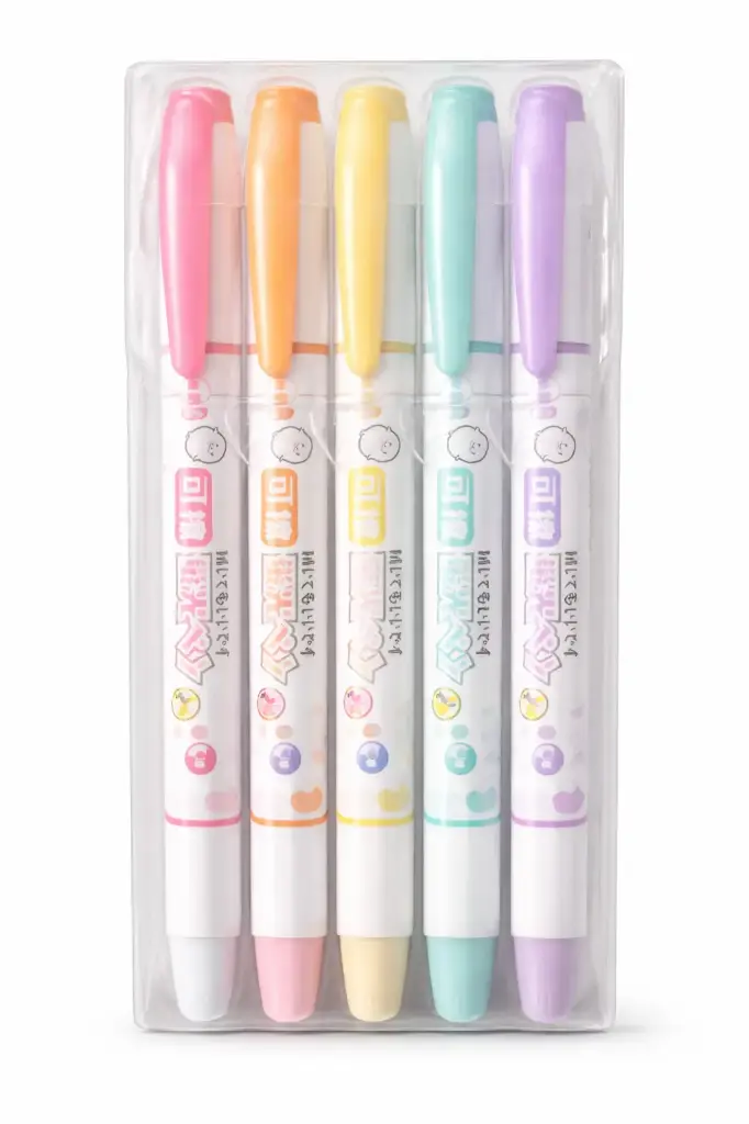 Kit 6 Marca Texto Ovo bege