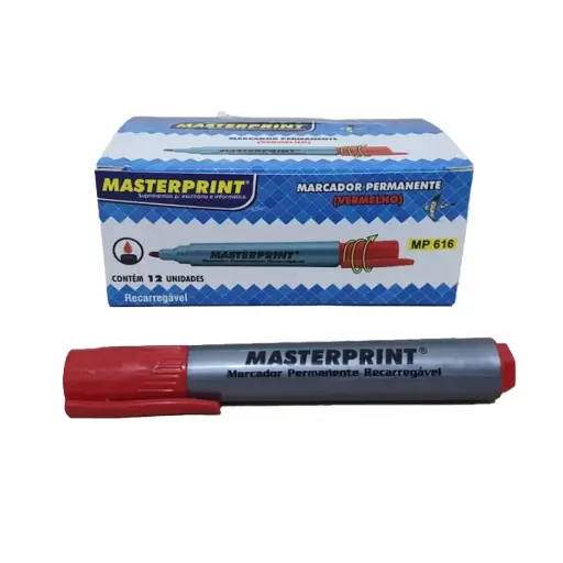 PINCEL MARCADOR PERMANENTE VERMELHO 