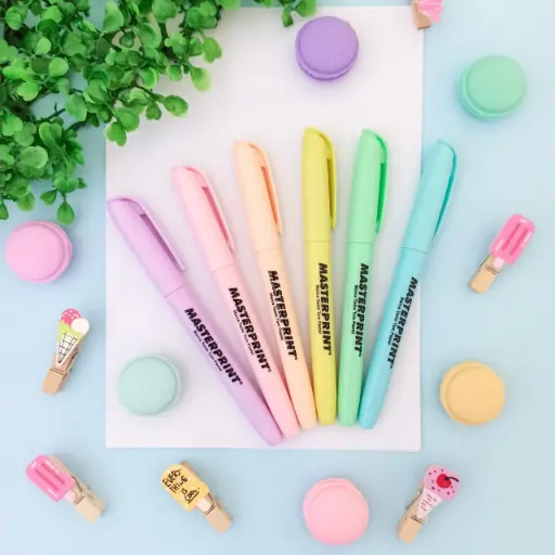 CANETA MARCA TEXTO PASTEL MASTERPRINT