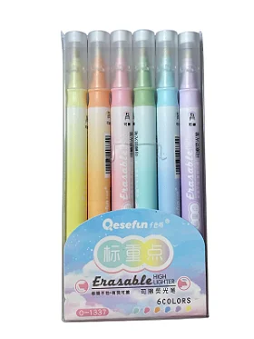 Kit de Marca Texto Apagável Tons Pastéis- 6 Unidades | Q1337